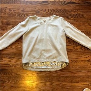 J Crew sequined crew neck sweatshirt